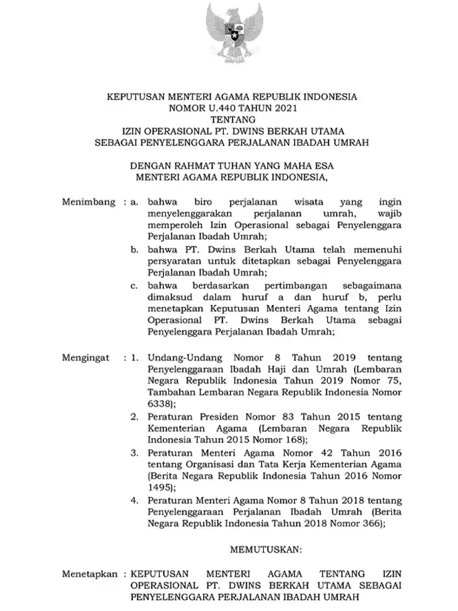 13 - Sertifikat Dwins Travel